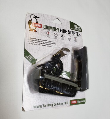 Chums Fire Starter Double Barrel Firestone Black Parachute Cord
