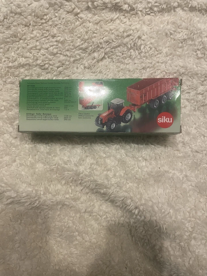 Siku 1844 Massey Ferguson Tractor with Trailer 1:87 Scale New in Box - Image 4 of 4