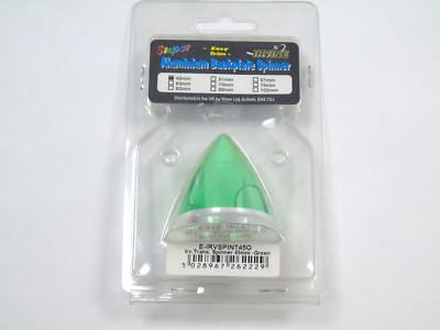 RC Flugzeug Spinner 45mm transluzent grün mit Aluminium Backplate E-IRVSPIN45G Neu