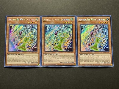3x Mystical Elf White Lightning | Secret Rares | NM | Limited Edition | YuGiOh!
