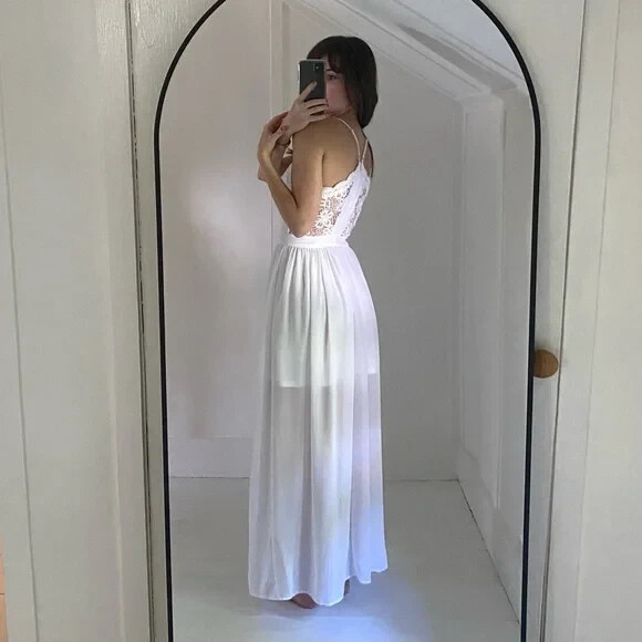 メアリーマグダレン　リボン付きレースカフス・ロング　オフホワイト メアリーマグダレン リボン付きレースカフス・ロング オフホワイト