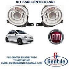 KIT FARI LENTICOLARI Fiat 500 dal 2007 MONTAGGIO ORIGINALE MODELLO DESIGN 2010