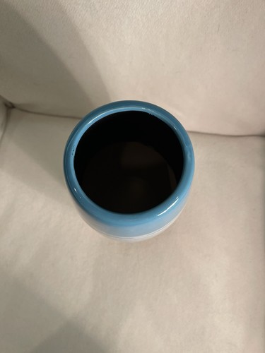 Modern Abstract Style Vase Blue and Earth Tone Colors Home Shelf Decor - Picture 4 of 6