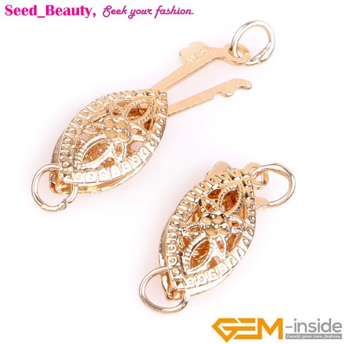 14K Gold Filled Fish Oval Double Sided Filigree Closure Necklace Bracelet Clasps - 第 5/24 張圖片