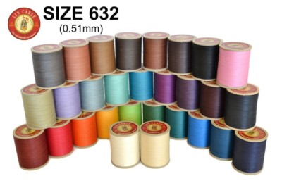 Fil au Chinois No.632 Waxed Lin Cable Leathercraft Linen sewing Thread 0.51mm
