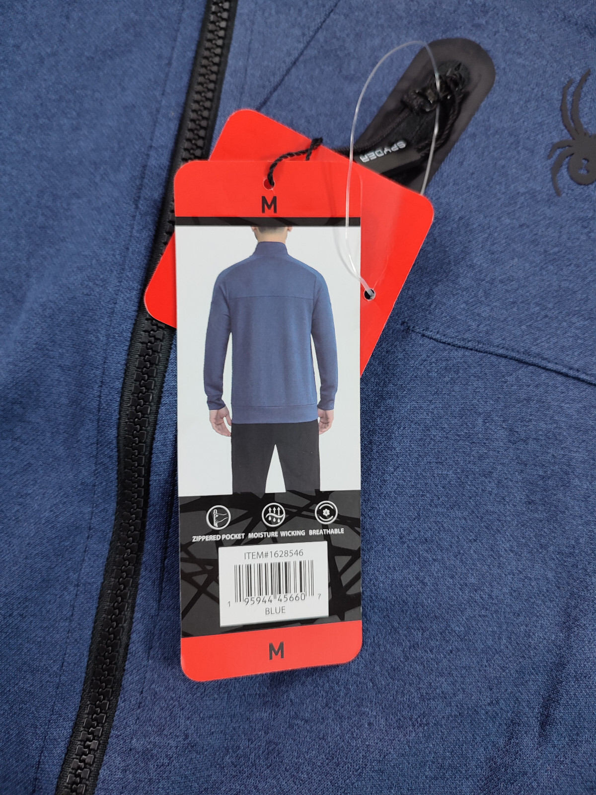 Spyder Active Men’s Full Zip Breathable Moisture Wicking Jacket Blue Medium eBay