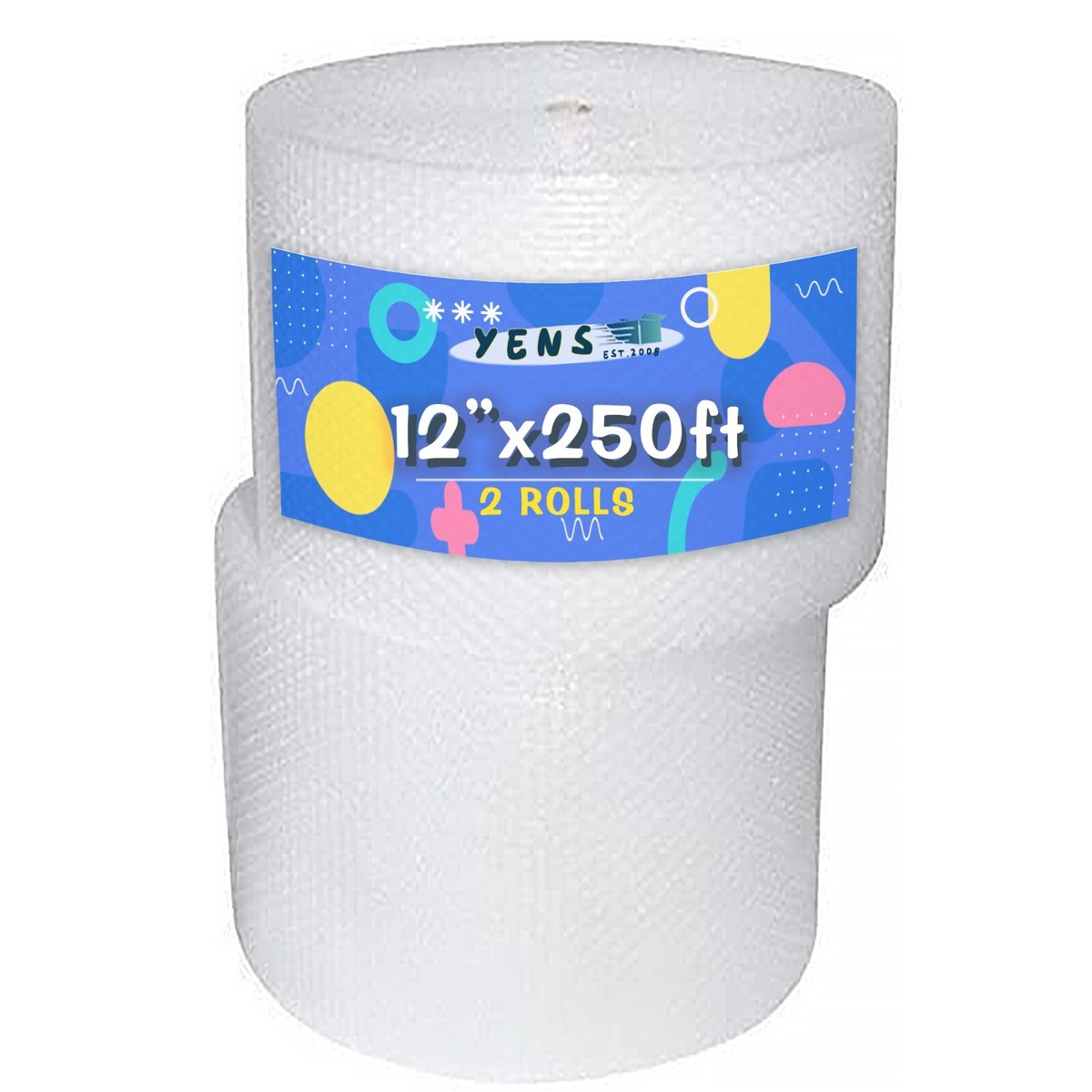 Fantasybuy 2-Roll Bubble Wrap - 12" X 125ft Per Roll, 1/2