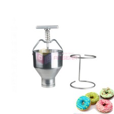 Manual Donut Depositor Medu Vada Dispenser Hopper Dropper Plunger Dough Batter 