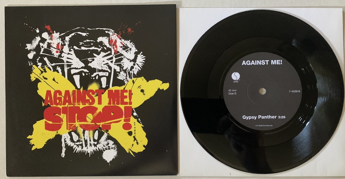AGAINST ME Stop! 7” Black Vinyl-Alkaline Trio NOFX