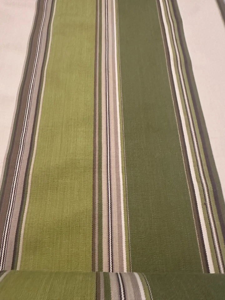 Tela Schumacher "Addison Cotton Stripe" Color - Raya Vert 100% algodón Foto 3 de 4