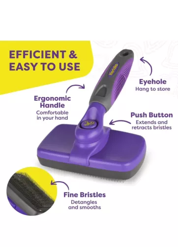 Dog , Cat Brush for Shedding Cat & Dog Grooming Self Cleaning - Picture 3 of 6