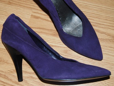 dark purple pumps