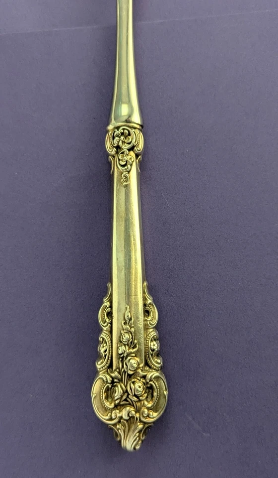 Wallace Grande Baroque Sterling Silver Serving Casserole Spoon 10.75" Scalloped - Image 3 of 3