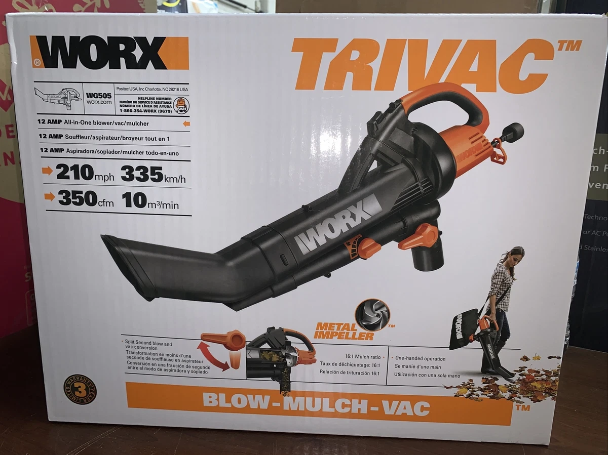 Trivac worx sales leaf blower vacuum