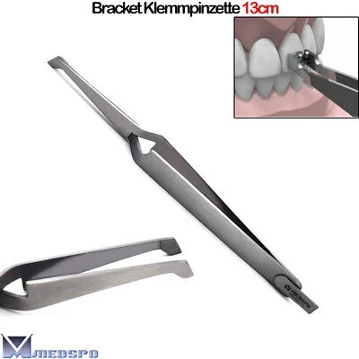 MEDSPO Klemmpinzette Bracket Halter KFO Pinzette Zahnspange Band Setzpinzette Dental CE