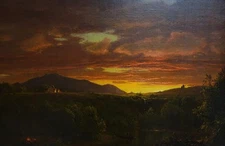 perfact 36x24 oil painting handpainted on canvas "sunset" NO3826