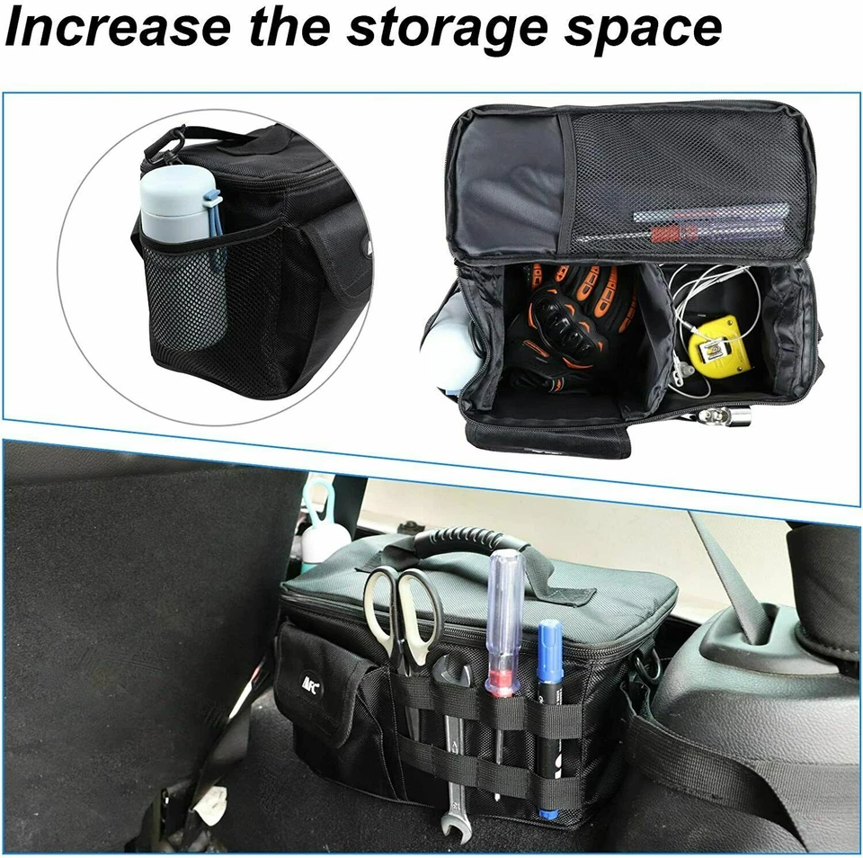 Bolsa de almacenamiento trasera organizadora de maletero 2 piezas para Jeep Wrangler JK 2007-2018 4 puertas Foto 3 de 4