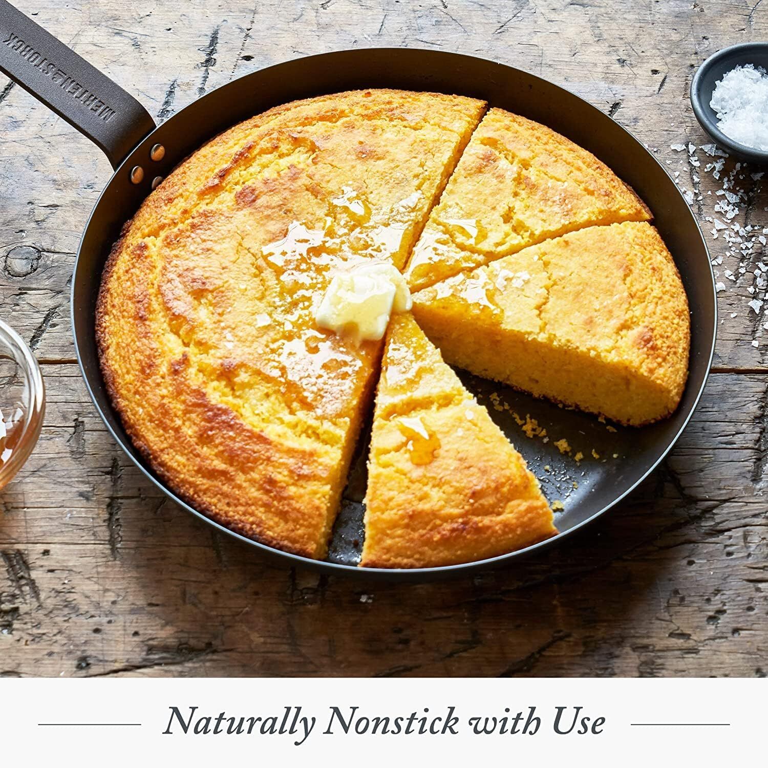 Merten & Storck Pre-Seasoned Carbon Steel Induction 8 Frying Pan Skillet, Oven