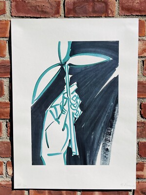 German Artist Berhard Johannes Blume Signed Print. Margarete Roeder Gallery NYC