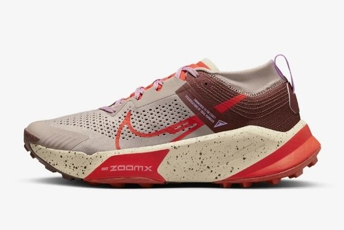 Nike ZoomX Zegama Trail Diffused Taupe Picante Red DH0623-200 Sz 10.5 - Picture 6 of 6