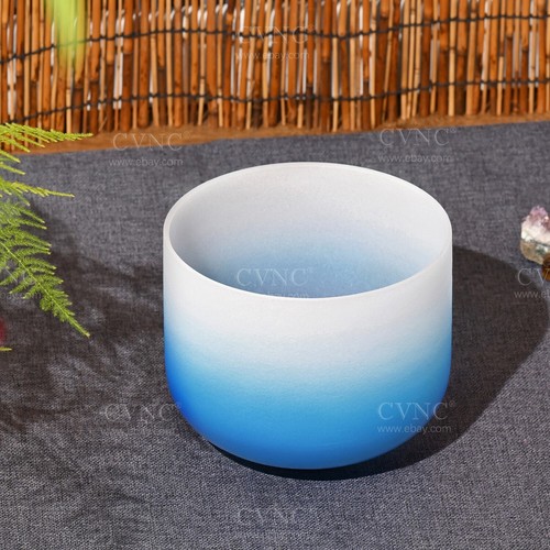 CVNC 432Hz 8"G Throat Chakra Aria Gradient Crystal Singing Bowl Sound Heal Reiki - Picture 4 of 6