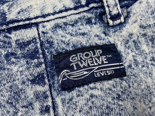 VTG Group Twelve Levis Acid Wash Mom Jeans Sz 26x26 100% Cotton USA High Waist - Afbeelding 11 van 12