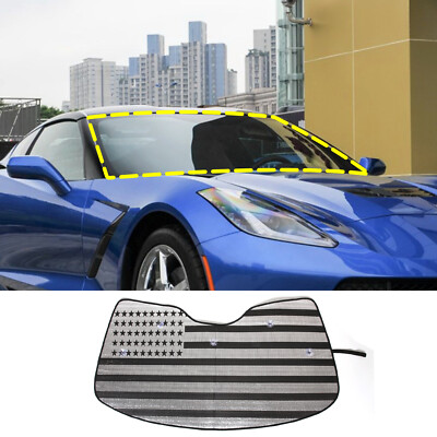 Windshield Sunshade Foldable Reflective Sun Visor Für Corvette C7 2014-19