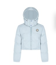 Ice Blue Cropped Trap Star Coat