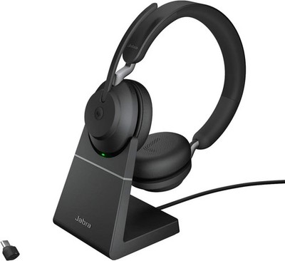 NEW Jabra Evolve2 65 Stereo USB-C Wireless Headset - MS Teams, Charging Stand