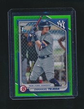 ENMANUEL TEJEDA 2024 BOWMAN PAPER 1ST LIME GREEN RC PARALLEL 286/399 #BP-103