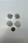 VNTG Two-Tone Faux Pearl & White Beaded clip-on earrings Lot 21.0g — photo 2