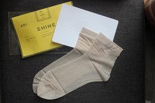 FOGAL Shine No 681 Söckchen Gr. L Charme glänzend Streifen Neu OVP