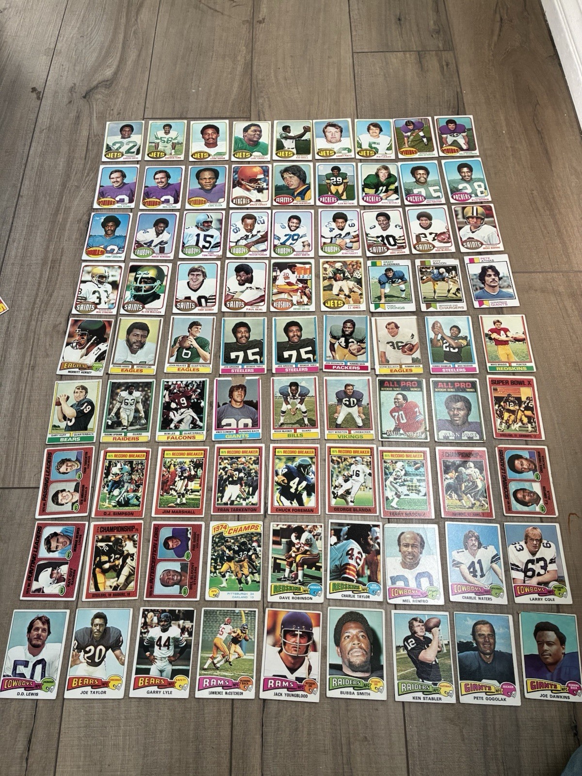 489  Cards 1970’s  Topps Football VG Lot Vintage Card Collection