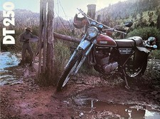 1974 Yamaha DT250A Enduro 4-page brochure-Vintage NOS DT 250