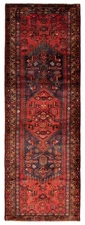 Vintage Hand-knotted Runner Rug 3'7" x 10'0" Traditional Oriental Wool Carpet