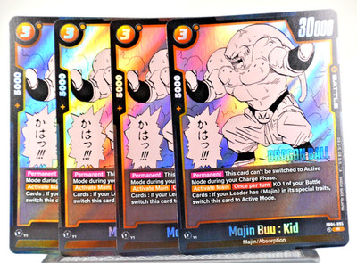 SB01 FB04-095 Majin Buu : Kid (R) DBS : Fusion World Manga Booster x4 Playset