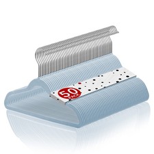 50 Light Blue Velvet 14" Wide Kids Children's Hangers - Dresses Pants Shirts