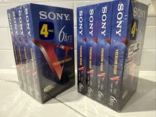Lot Of 8 Sony Blank VHS Tape T120 Premium Grade VHS Video Tapes 6hrs