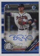 2019 Bowman Draft Chrome Pick Blue Wave Refractor 30/150 Beau Philip Auto 2f9