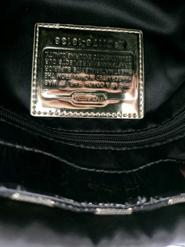 Vintage Y2K COACH POPPY Black & Gold Signature Jacquard Canvas Shoulder Bag - Picture 3 of 5