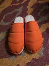 Anthropologie Maeve Puffy Platform Slippers Orange Large