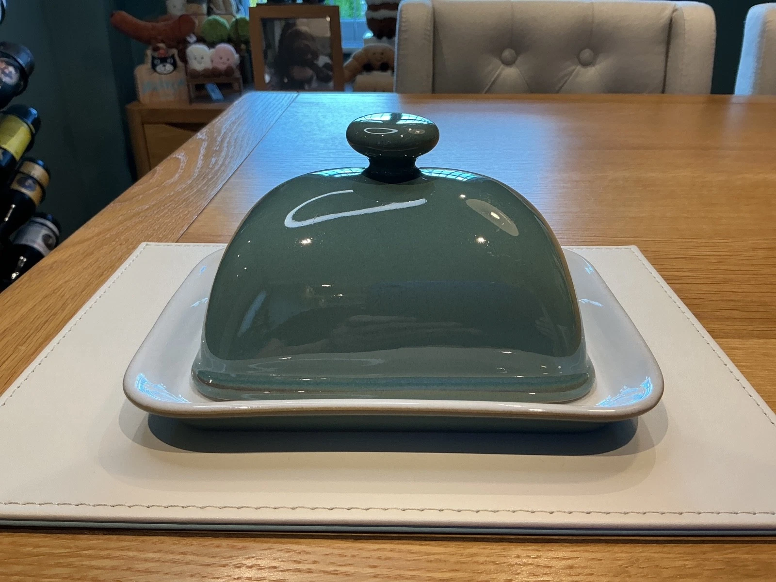 DENBY REGENCY GREEN LIDDED BUTTER DISH STONEWARE TABLEWARE VERY GOOD CONDITION
Opens in a new window