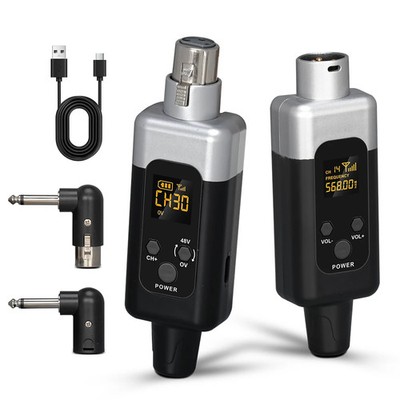 48V/0V UHF Wireless Microphone Converter XLR Transmitter For All Kind Microphone