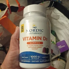 Nordic Naturals Vitamin D3 Gummies - Natural Cholecalciferol Vitamin D, 120 Ct