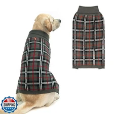 PUPTECK Dog Sweaters for Large Medium Small Dogs - Fall Classic Plaid Style P