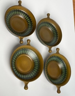 4 Vintage Discontinued Goebel Wallis Pattern Lugged Soup Bowl Set Rare Germany