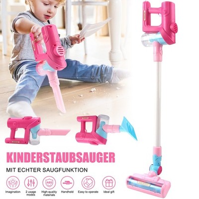 Staubsauger Spielzeug mit Licht Musik Kinder Reinigungs Set Geschenk 2 Modi