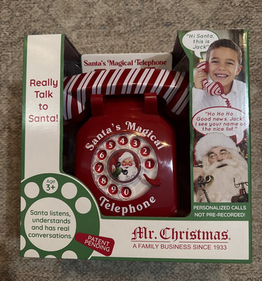 Mr. Christmas Santa's Magical Telephone Interactive 60 Minute Talk Time NIB
