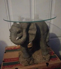 Elephant  Resin Table Cocktail Decor No  Chips And Crack. Beautiful Condition 