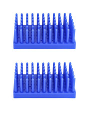 2 Pack Test Tube Drying Rack 66 Place Holder for 12-16mm Tubes Blue Plastic